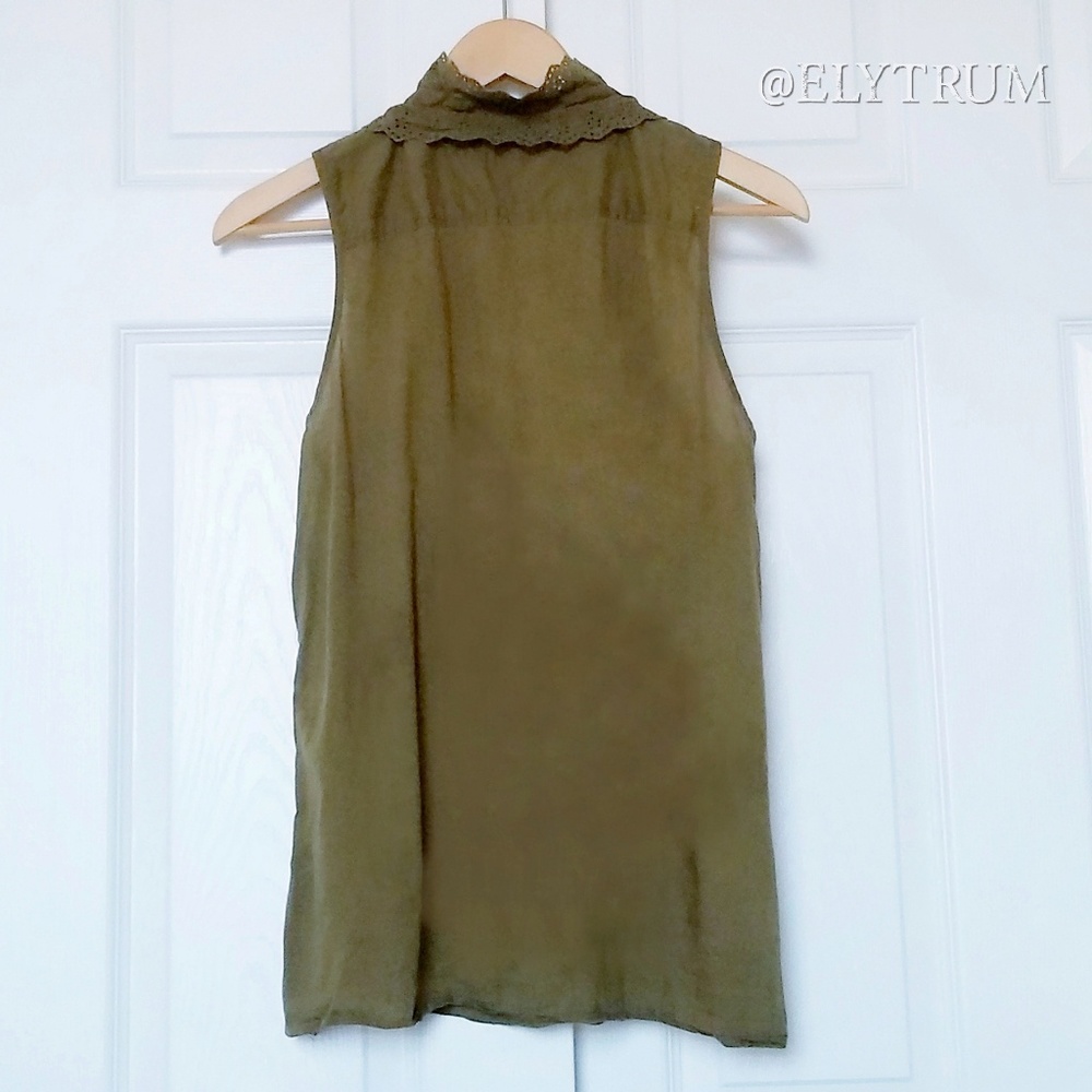J. Crew ruffle sleeveless BETTINA CAMI shirt - Picture 4 of 5